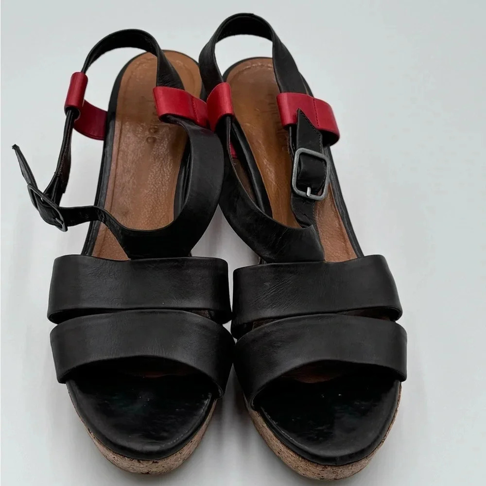 - Coclico Women’s Leather Cork Wedges Slingback Sandals Shoes Size 41 COCL…